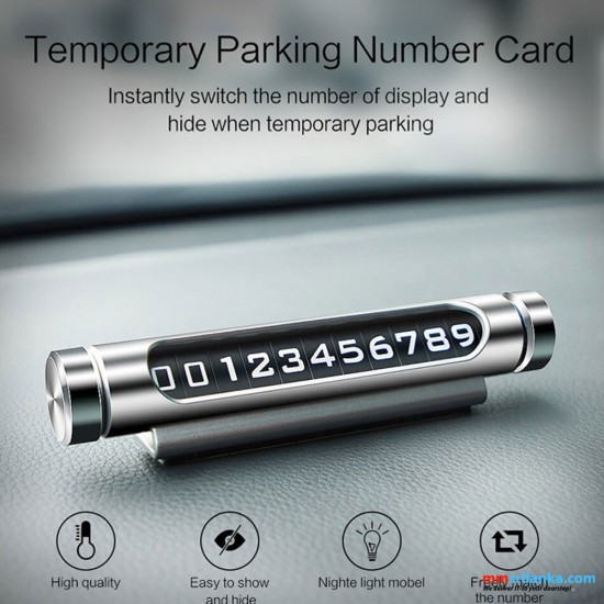 Baseus Temporary Parking Number Card Black